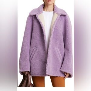 A.L.C. Women's Lavender Teddy Faux Shearling Coat